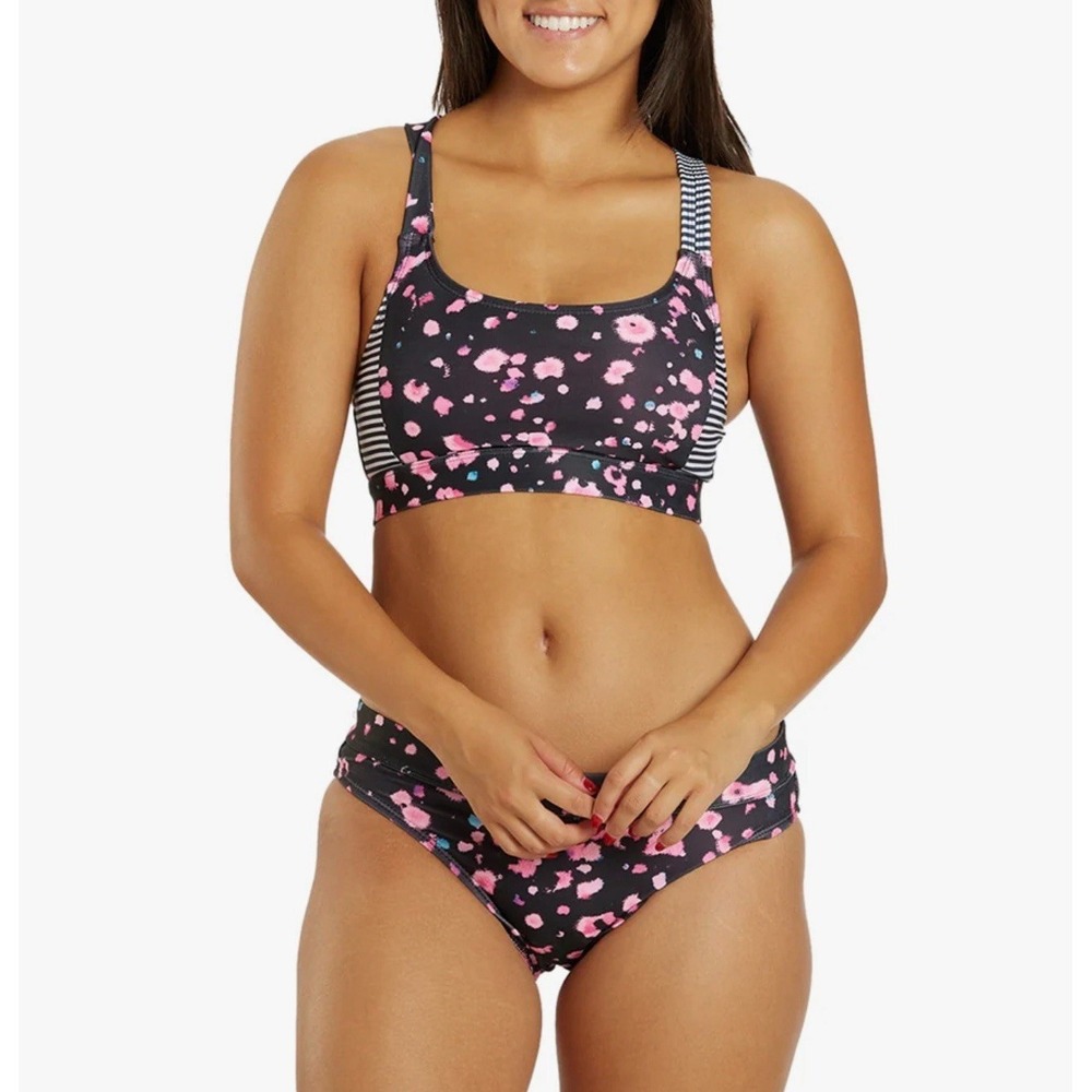 Dolfin Women's Size Large Uglies Pop Rocks Asymmetrical  2-Piece Swimsuit Pink